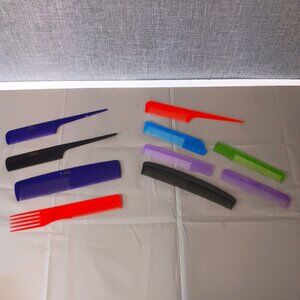 10 Pcs Salon Selectives Hair Styling dressing Plastic Barbers Brush Combs Set